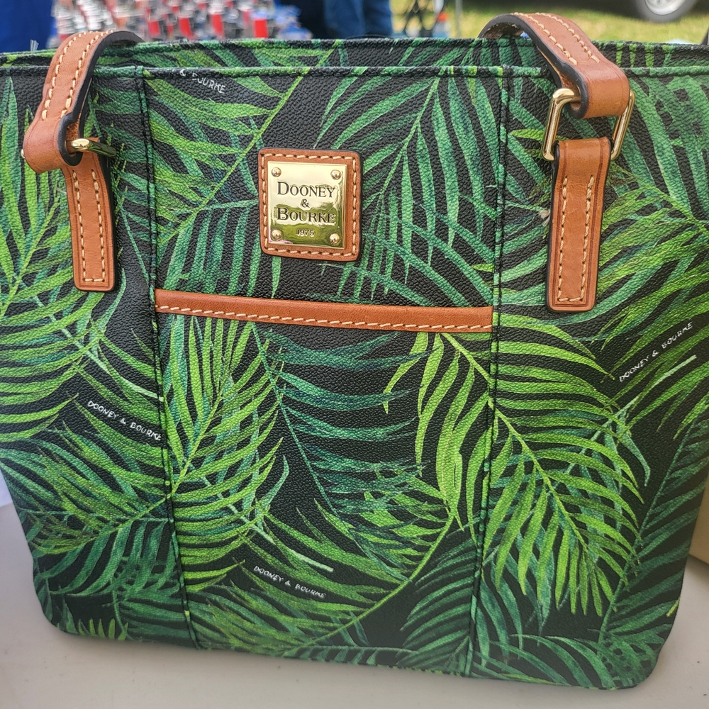 Dooney & Bourke Tropical Green Leaf Tote